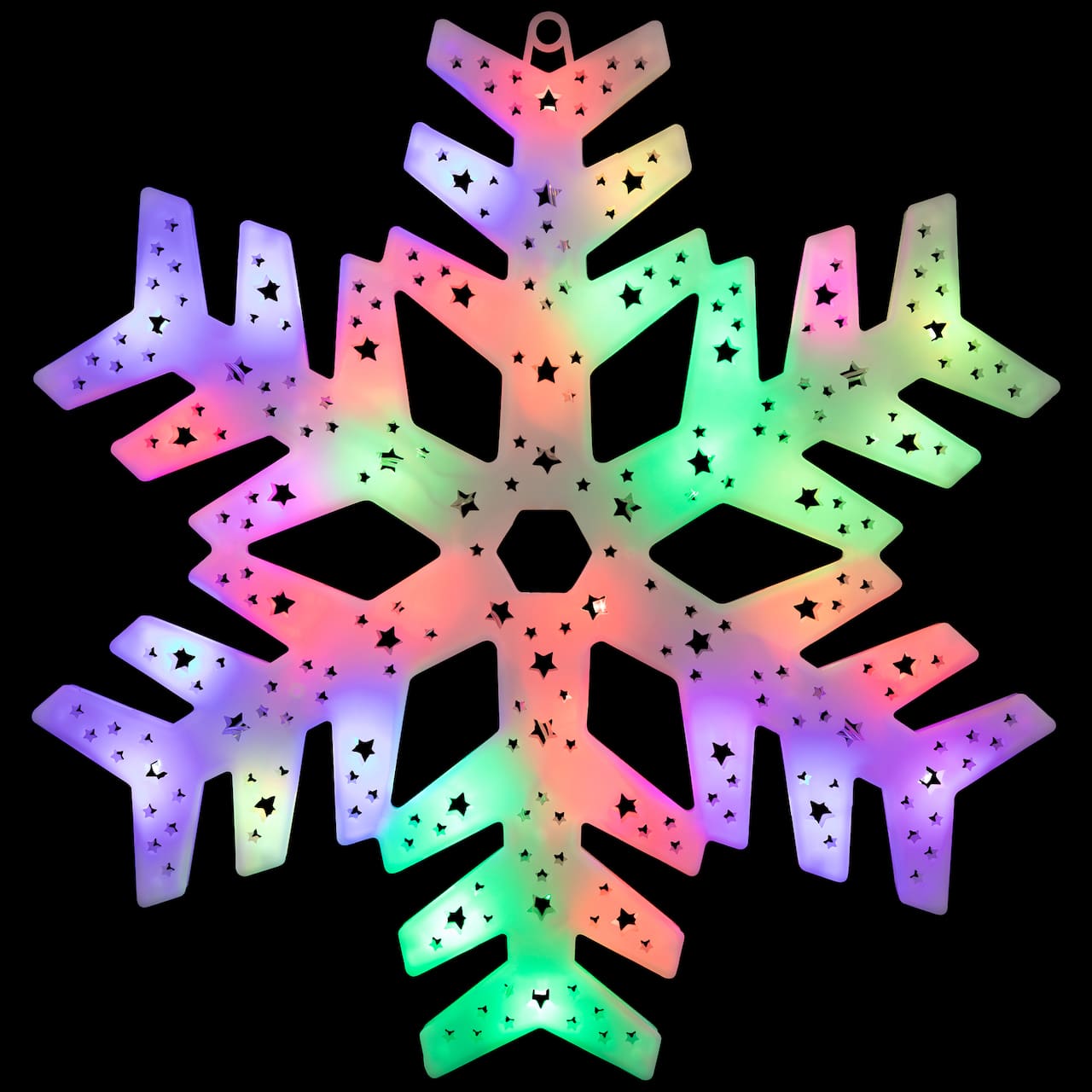 15" LED Color Changing Christmas Snowflake Window Silhouette